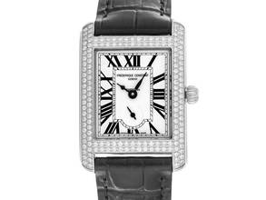 Thumbnail von Frederique Constant Classics Carree Small Seconds Diamanten Stahl Quarz Armband Krokoleder 36 x 25mm Ref.FC-235S2CD6 Box&Pap. Full Set Neu
