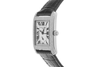 Thumbnail von Frederique Constant Classics Carree Small Seconds Diamanten Stahl Quarz Armband Krokoleder 36 x 25mm Ref.FC-235S2CD6 Box&Pap. Full Set Neu