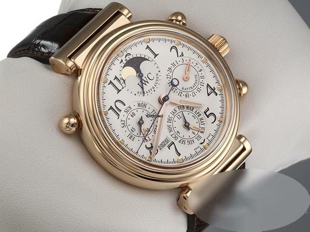 IWC Da Vinci Perpetual Calendar Rattrapante Perpetual Calendar Ewiger Kalender Iw3754 2005 Automatik Iwc-service 2025 18kt Rose Gold