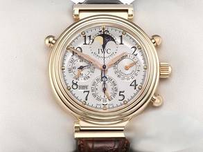 Thumbnail von IWC Da Vinci Perpetual Calendar Rattrapante Perpetual Calendar Ewiger Kalender Iw3754 2005 Automatik Iwc-service 2025 18kt Rose Gold