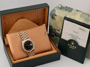 Thumbnail von Rolex Datejust 36 16233 Black Diamonds Dial - After Diamonds Bezel - Full Set 36mm