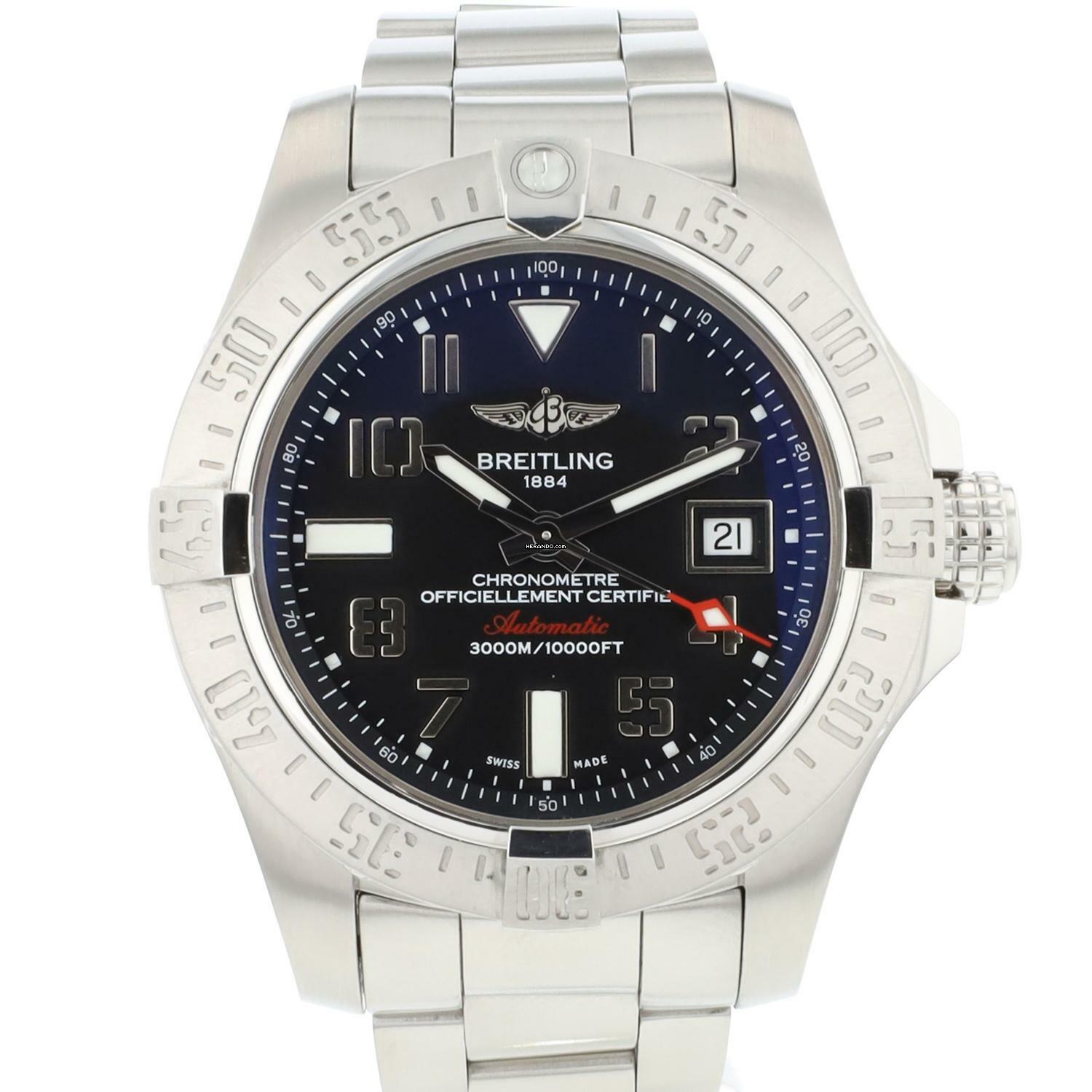  Breitling Avenger II Seawolf 45MM Black Dial </h1> 