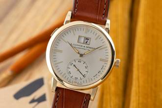 Thumbnail von A. Lange & Söhne Langematik SAX-O-MAT 18K Gold Automatik Herrenuhr Ref. 308.021