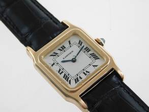 Thumbnail von Cartier Santos Dumont Paris Full Set Handaufzug aus 18 Karat Gelbgold 25 X 36 mm