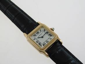 Thumbnail von Cartier Santos Dumont Paris Full Set Handaufzug aus 18 Karat Gelbgold 25 X 36 mm