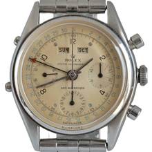 Thumbnail von Rolex Chronograph Dato Compax 4767 Jean-Claude Killy chronograph ivory dial very rare 1947's </h1>