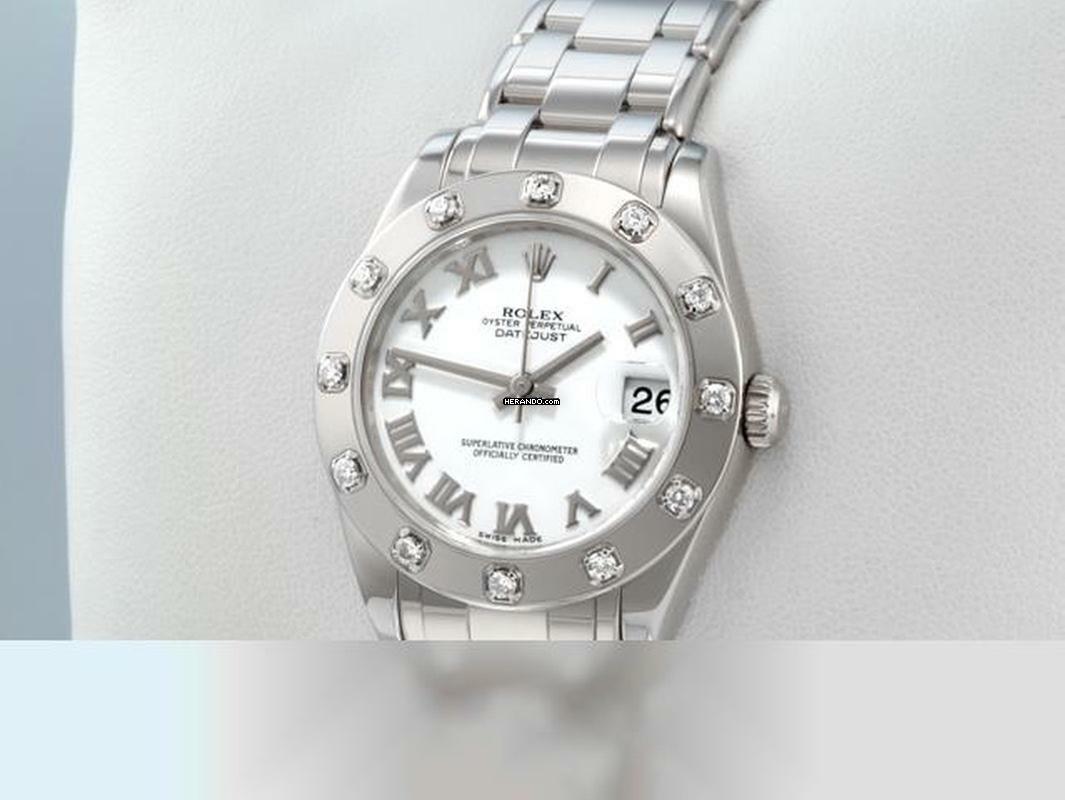 Rolex Lady-Datejust Pearlmaster 34 81319 2013 Lc100 Weissgold 750 Diamanten Automatik 18kt White Gold Chronometer Oyster </h1>