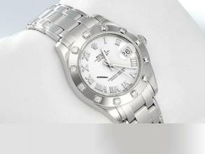 Thumbnail von Rolex Lady-Datejust Pearlmaster 34 81319 2013 Lc100 Weissgold 750 Diamanten Automatik 18kt White Gold Chronometer Oyster </h1>