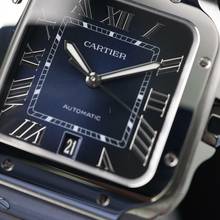 Thumbnail von Cartier Santos Large Model Blue Dial </h1>