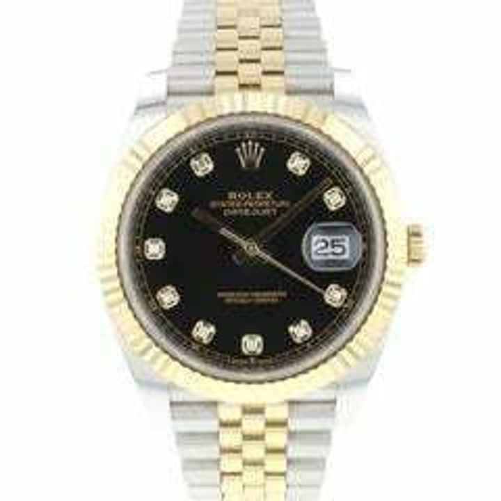  Rolex Datejust 41 Steel / Gold / Fluted / Jubilee Black Diamond Dial Like NEW </h1> 