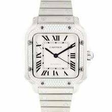Thumbnail von Cartier Santos MM Steel Factory Diamonds </h1>