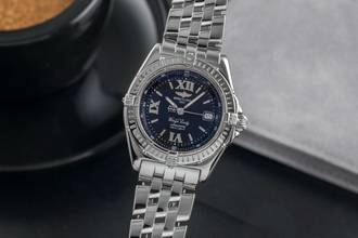 Thumbnail von Breitling Wings Lady Black Dial Datum Edelstahl Quarz Ref. A67350 Papiere