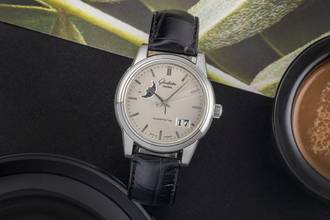 Thumbnail von Glashütte Original Senator Panoramadatum Stahl Automatik Herrenuhr Ref. 39-41-04-12-04