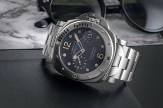 Thumbnail von Panerai Submersible Stahl / Titan Automatik Herrenuhr Ref. PAM00106 B&P 2003