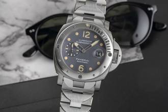 Thumbnail von Panerai Submersible Stahl / Titan Automatik Herrenuhr Ref. PAM00106 B&P 2003