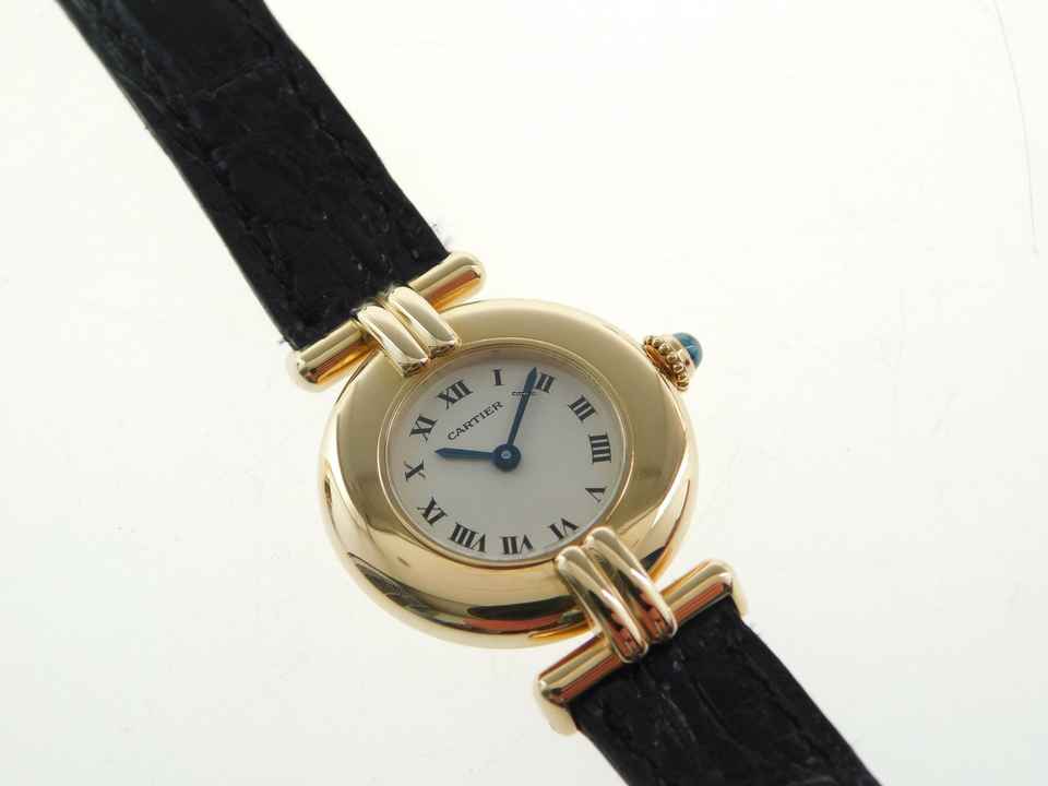  Cartier Colisee 18k Gelbgold Damenuhr im Top Zustand original Band und Schließe 