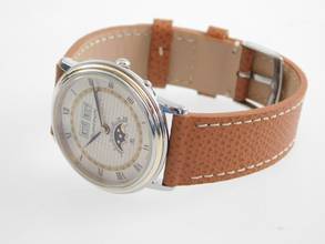 Thumbnail von Blancpain Villeret Handaufzug Triple Calendar Mondphase Stahl - Goldlünette 34 mm TOP Zustand seltene Herrenuhr </h1>