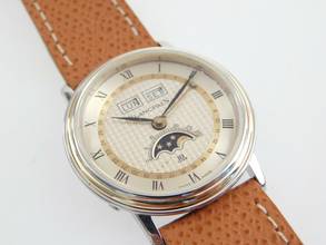 Thumbnail von Blancpain Villeret Handaufzug Triple Calendar Mondphase Stahl - Goldlünette 34 mm TOP Zustand seltene Herrenuhr </h1>
