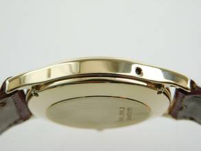 Thumbnail von Jaeger-LeCoultre Classic 18 Karat Gelbgold Triple Date Moon Automatik mit Eidechsband im Top Zustand seltene massiv 18 Karat Gelbgoldene Herrenuhr