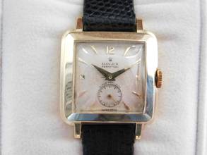 Thumbnail von Rolex Precision Super Precision 4663 Bubbleback Square 18K Gold Rarität v 1939