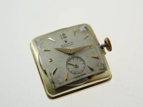 Thumbnail von Rolex Precision Super Precision 4663 Bubbleback Square 18K Gold Rarität v 1939