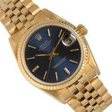Thumbnail von Rolex Datejust 31 68278 31MM Blue Soleil dial gold 18KT Full Set </h1>