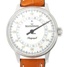 Thumbnail von Meistersinger Perigraph Einzeiger Herrenuhr 38 mm Automatik â Weiss BM1101G