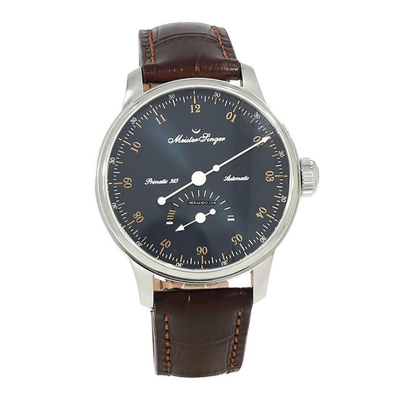 Thumbnail von Meistersinger Primatic 365 Herrenuhr Automatik - Sonnenschliff Stahlblau mit Gold PR365917G