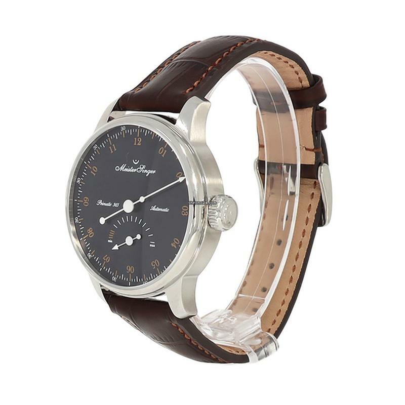 Thumbnail von Meistersinger Primatic 365 Herrenuhr Automatik - Sonnenschliff Stahlblau mit Gold PR365917G