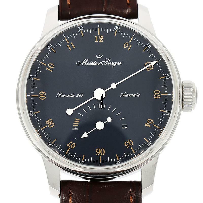 Thumbnail von Meistersinger Primatic 365 Herrenuhr Automatik - Sonnenschliff Stahlblau mit Gold PR365917G