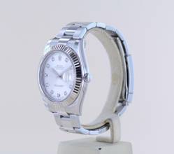 Thumbnail von Rolex Datejust II Stahl Weißgold Oyster silver Diamond Dial 41mm 116334 B+P </h1>