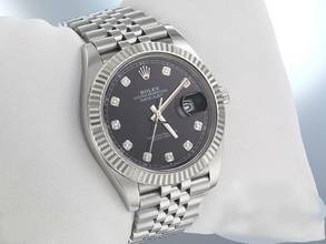 Thumbnail von Rolex Datejust 41 41mm 126334 2021 Stahl Weißgold Diamanten Automatik Stahl Stainless Steel 18kt White Gold Jubilé-band Chronometer Oyster Black Dial