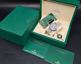 Thumbnail von Rolex Datejust 41 41mm 126334 Black dial Jubilee Unworn/New Condition Full Set 12-2025