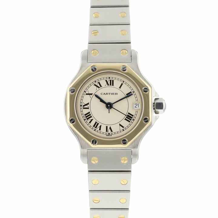  Cartier Santos Octagon PM Steel Gold  