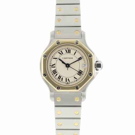  Cartier Santos Octagon PM Steel Gold  