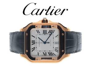 Thumbnail von Cartier Santos de Cartier Roségold / Leder 2021 • Big Size • Sehr schönes Full Set aus 2021 •