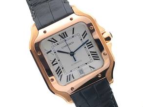 Thumbnail von Cartier Santos de Cartier Roségold / Leder 2021 • Big Size • Sehr schönes Full Set aus 2021 •