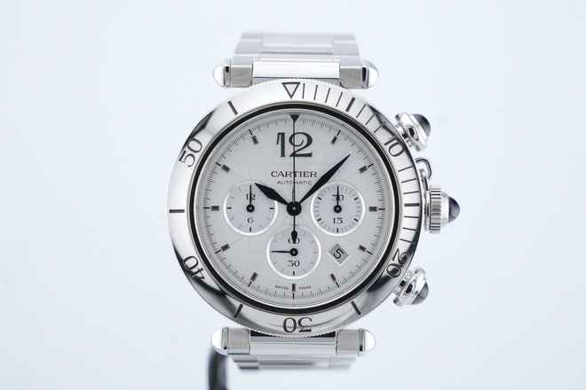  Cartier Pasha Chronograph Steel - With Box And Papers - WSPA0018 2024 