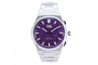 Thumbnail von Lucky Harvey Hammer Patern Chiming - Cadran Violet - Sonnerie à l'Heure - Neuf - Boîte + papiers Sonnerie 2025