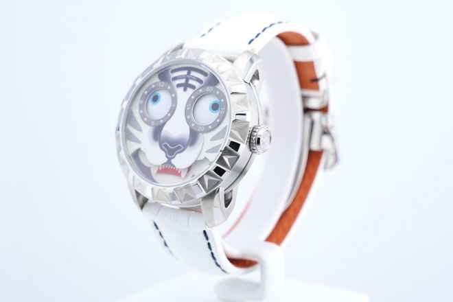  Lucky Harvey White Tiger Moving Eyes - Lumed Dial - Unworn - Box+Papers - Limited To 2022 Pcs Tiger 2025 