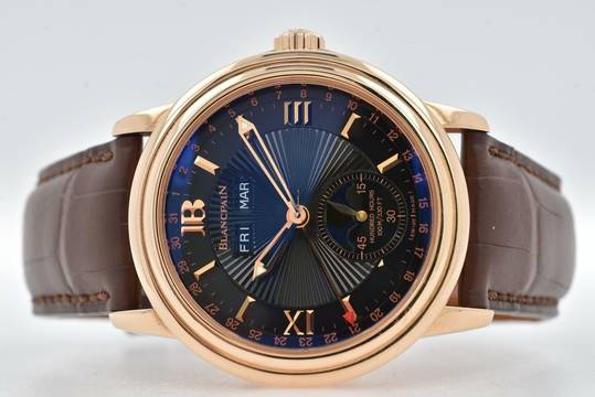  Blancpain Léman Moonphase Calendar Black Dial 18k Rose Gold Limited Edition 2763 </h1> 