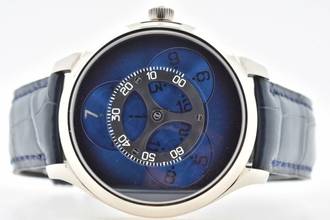 Thumbnail von H.Moser & Cie. Endeavour Flying Hours Funky Blue 1806-0200 Limited Edition 60pcs 18k White Gold </h1>