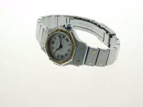 Thumbnail von Cartier Santos Octagon Automatik Damenuhr Stahl Gold Rarität aus den 80 er Jahren </h1>