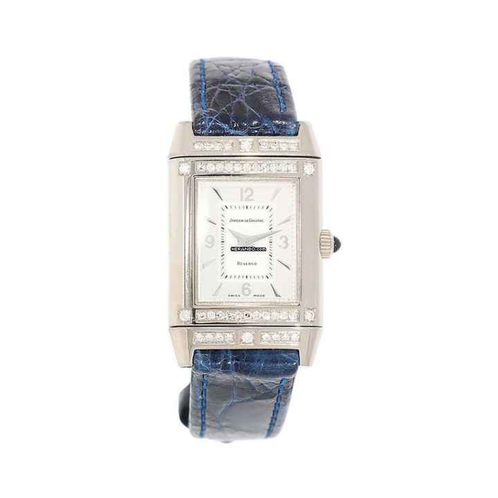  Jaeger-LeCoultre Reverso Lady Damenarmbanduhr Reverso Joaillerie mit Diamanten und Brillanten Quarz aus 750 Weissgold / Stahl Fullset 