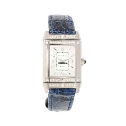  Jaeger-LeCoultre Reverso Lady Damenarmbanduhr Reverso Joaillerie mit Diamanten und Brillanten Quarz aus 750 Weissgold / Stahl Fullset 