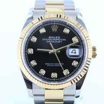  Rolex Datejust 36 NEW ROLEX SERVICE//DIAMOND DIAL//REF.126233//FULL SET # 735  