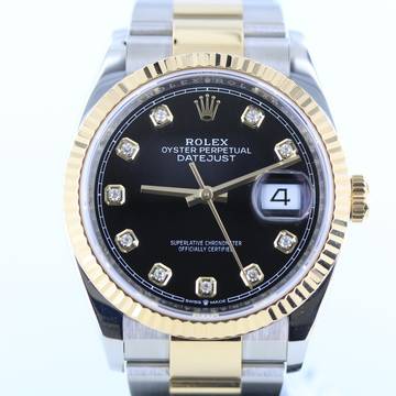  Rolex Datejust 36 NEW ROLEX SERVICE//DIAMOND DIAL//REF.126233//FULL SET # 735 