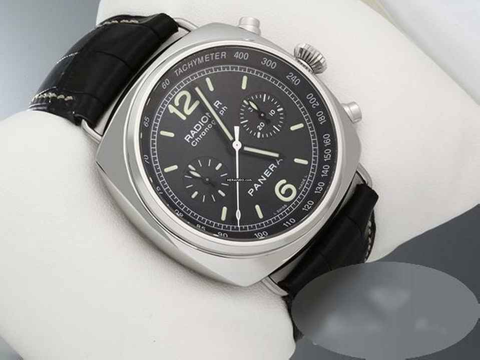  Panerai Radiomir Chronograph Pam00288 2008 Edelstahl Automatik Stahl Chrono Steel Black Dial </h1> 