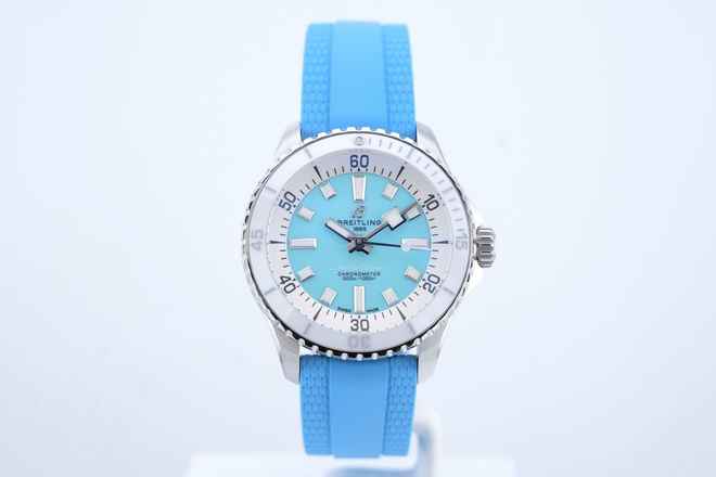  Breitling Superocean 36 Turquoise Dial - Ceramic Bezel - Box+Papers A17377 2023 