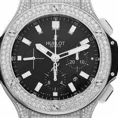Thumbnail von Hublot Big Bang 44 mm Stahl Diamanten Vollbesetzt 16,92ct Automatik Chronograph Armband Stahl 44mm Vintage Bj.2013 Box&Pap. Full Set wie Neu </h1>